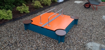 Песочница с крышкой для детской площадки оптом, фото 3