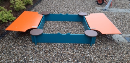 Песочница с крышкой для детской площадки оптом, фото 4