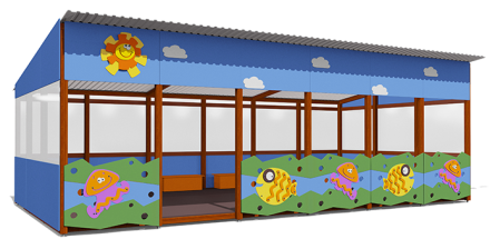 Теневой навес серия Тропикана ВСТ 1515/2 40 м2 для улицы оптом, фото 1