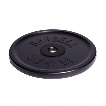 Диск олимпийский Barbell d 51 мм чёрный 10 кг оптом, фото 1