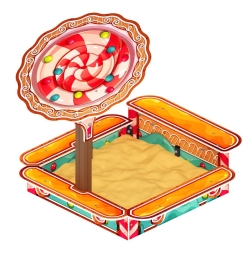 Песочница с навесом Ромашка (Пряничный домик) - ИО 5.01.16-03, фото 1 Песочница с навесом Ромашка (Пряничный домик) - ИО 5.01.16-03, фото 1