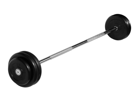 Штанга неразборная &quot;Barbell&quot; с чёрными дисками d 25 мм, 30 кг оптом, фото 1