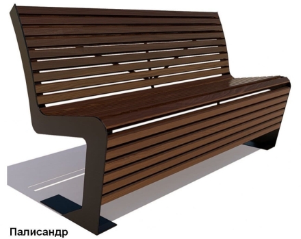 Скамейка парковая Пушкино, Лиственница 2,5 м оптом, фото 5