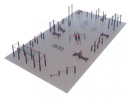 Проект Парковая площадка для Воркаут и ГТО 4-3 (25 x 14 м) оптом, фото 2