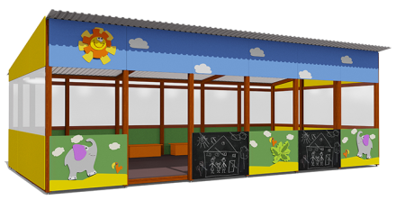 Теневой навес серия Тропикана ВСТ 1515/1 40 м2 для улицы оптом, фото 1