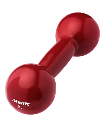 Гантель виниловая DB-102 3 кг, темно-красная оптом, фото 1