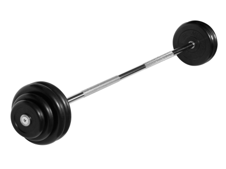 Штанга неразборная &quot;Barbell&quot; с чёрными дисками d 25 мм, 32,5 кг оптом, фото 1