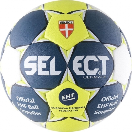 Мяч гандбольный профессиональный &quot;SELECT Ultimate&quot;, Junior (р.2), оф.мяч EHF, бело-серо-желтый оптом, фото 1
