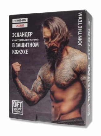 Эспандер 120 см в защитном кожухе LIGHT FT-TUBE-6912 оптом, фото 2