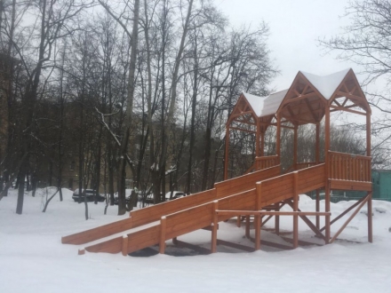 Зимняя деревянная горка &quot;Snow Fox 10 м&quot; МАКСИ оптом, фото 7