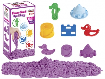 Цветной кинетический песок 500 гр. с формами Pilsan Super Sand (01-021) оптом, фото 6