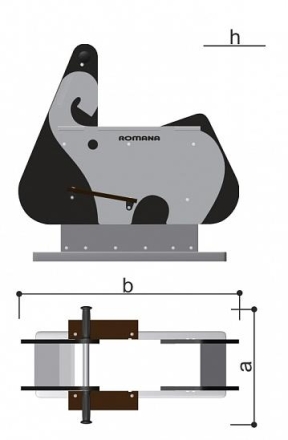 Качалка одноместная Romana 108.29.00-05 для детской площадки оптом, фото 3