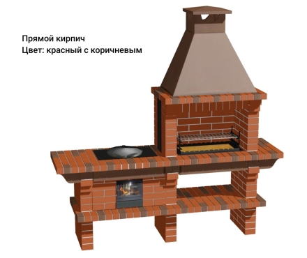 Печь Аристократ 714 Радиальный кирпич красный с коричневым оптом, фото 5
