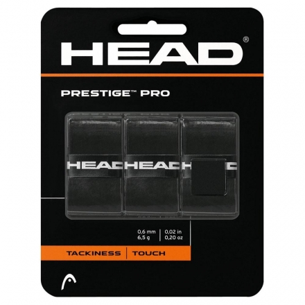 Овергрип Head Prestige Pro (ЧЕРНЫЙ), арт.282009-BK, 0.55 мм, 3 шт, черный оптом, фото 1