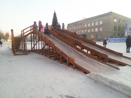 Зимняя деревянная горка &quot;Snow Fox 4 ската&quot; оптом, фото 6