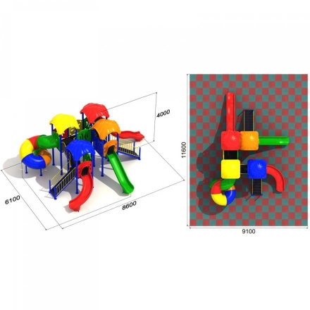 Игровая площадка Зоопарк 2.2 оптом, фото 3