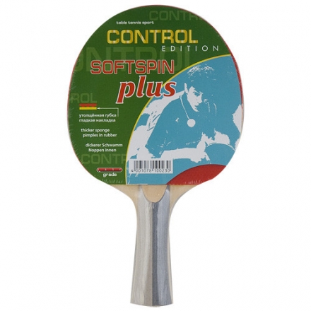 Ракетка для н/т Butterfly Softspin Plus, для начинающих, накладка 1,8 мм, конич. ручка оптом, фото 1