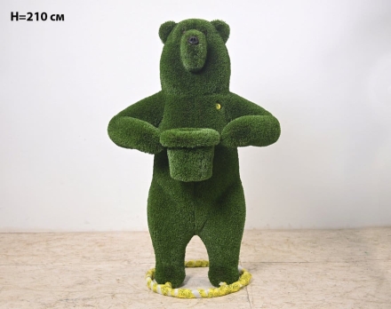 Топиари Медведь с кашпо, h=177 см - газон Deluxe оптом, фото 5