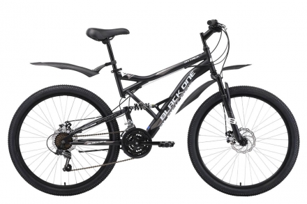 Велосипед Black One Attack FS 26 D чёрный/серый/белый 20&quot; оптом, фото 1