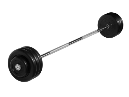 Штанга неразборная &quot;Barbell&quot; с чёрными дисками d 25 мм, 37,5 кг оптом, фото 1
