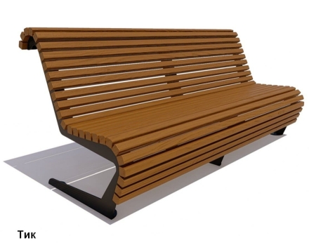 Скамейка уличная Стрит, Сосна 1,8 м оптом, фото 5