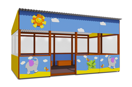 Теневой навес серия Тропикана ВСТ 1510 18 м2 для улицы оптом, фото 1