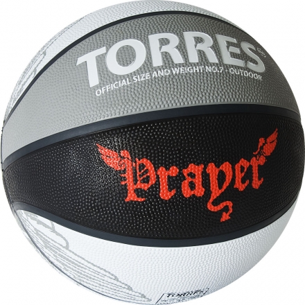 Мяч баск. &quot;TORRES Prayer&quot; арт.B02057, р.7, резина, нейлон.корд, бут. кам., серо-черно-красный оптом, фото 2