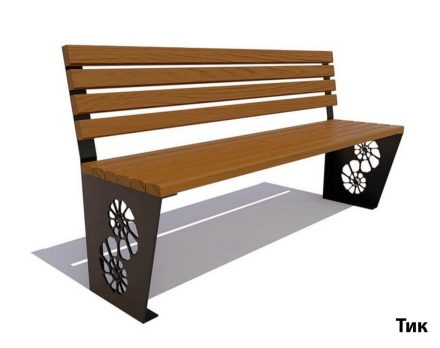 Парковая скамейка Ракушка, Сосна (без подлокотников) 2,5 м оптом, фото 2