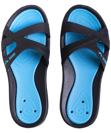 Сланцы женские Athena Woman Hook Black/Turquoise, 80680 83 оптом, фото 1