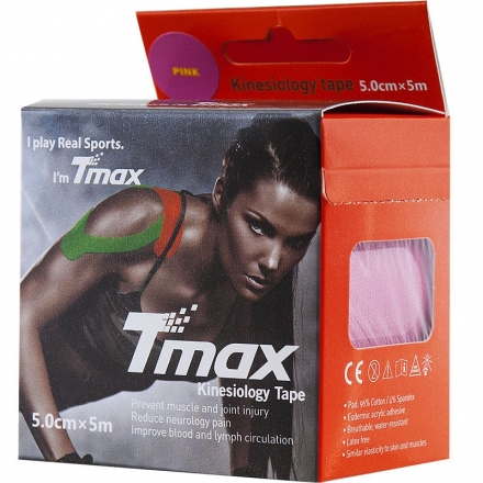 Тейп кинезиологический Tmax Extra Sticky Pink (5 см x 5 м), арт. 423136, розовый оптом, фото 2