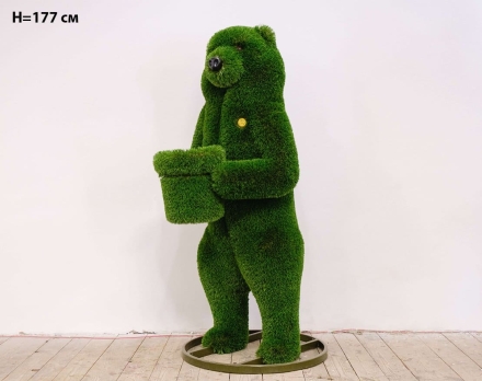 Топиари Медведь с кашпо, h=210 см - газон Deluxe оптом, фото 4