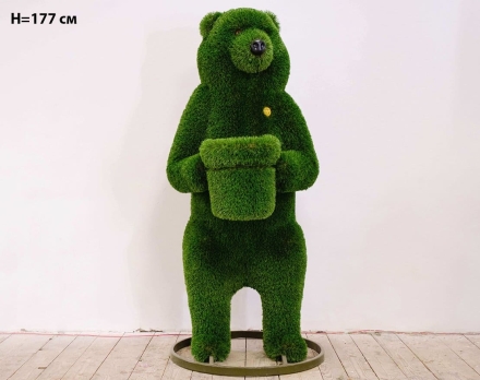 Топиари Медведь с кашпо, h=210 см - газон Deluxe оптом, фото 5