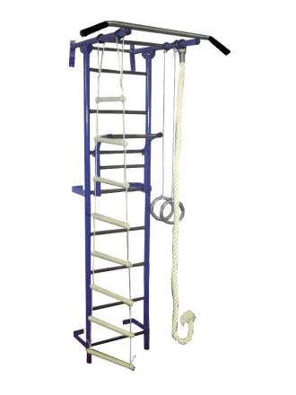 Спортивный комплекс Крепыш плюс Г пристенный-1 синий оптом, фото 1