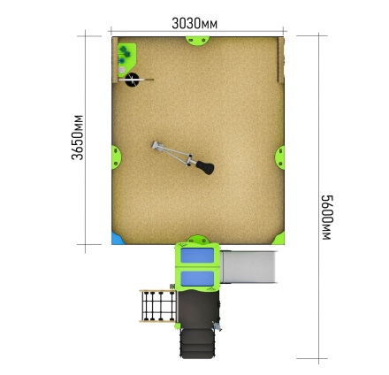 Песочный дворик ЛД051004 для детской площадки оптом, фото 3
