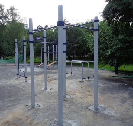 Каскад турников и рукоходов (стационарный, с хомутами)  W-2.1.2.  оптом, фото 3