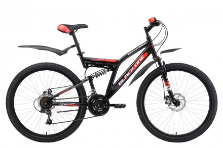 Велосипед Black One Descender FS 26 D Alloy чёрный/красный/белый 16&quot; оптом, фото 1