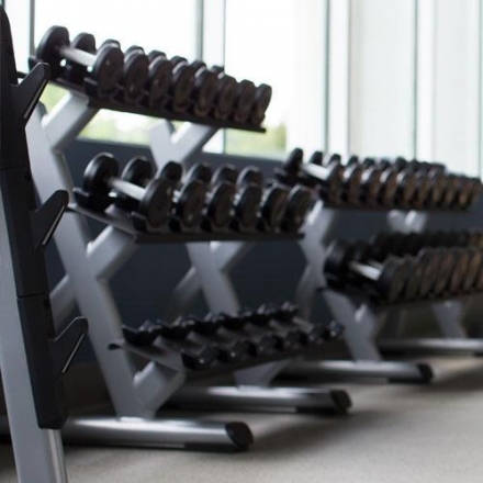 Стойка для гантелей в 3 ряда на 10 пар PRECOR DBR814 оптом, фото 4