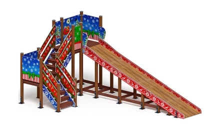 Горка Зима (новый год) (под анкера) - ИО 49.01.02-01.И1 - Н=2000 оптом, фото 1