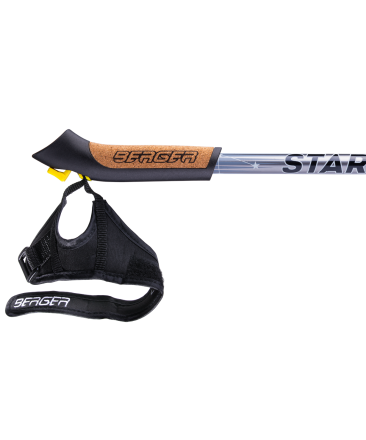 Палки для скандинавской ходьбы Starfall, 77-135 см, 2-секционные, серый/чёрный/белый оптом, фото 4
