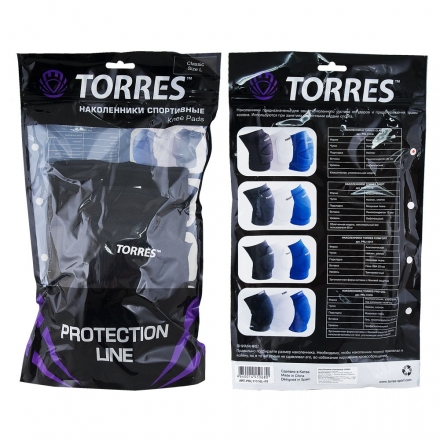 Наколенники спортивные &quot;TORRES Pro Gel&quot;, синий,р.L, арт.PRL11018L-03, нейлон, ПУ, гель оптом, фото 2