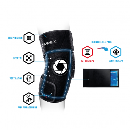 Бандаж колена Compex COLDFORM KNEE с гелевым вкладышем,размер S-M, арт. 83-0026-SM-FG оптом, фото 3