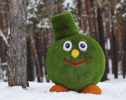 Топиари смайлик Без шляпы - газон Premium оптом, фото 3