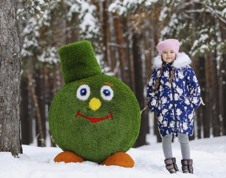 Топиари смайлик Без шляпы - газон Premium оптом, фото 4