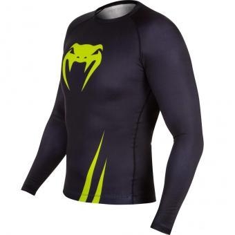 Рашгард Venum Challenger Rashguard - Long Sleeves Black/Neo Yellow оптом, фото 2