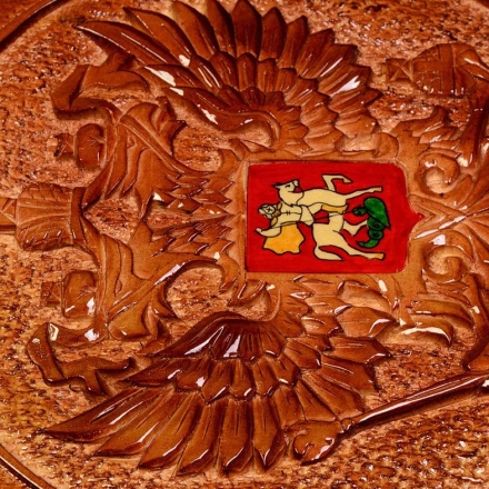 Нарды резные ручной работы &quot;Герб ФНС&quot; оптом, фото 1