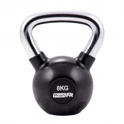 Гиря обрезиненная с хромированной ручкой PROFI-FIT,  8 кг, фото 1