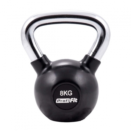 Гиря обрезиненная с хромированной ручкой PROFI-FIT,  8 кг оптом, фото 1