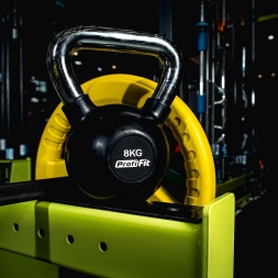 Гиря обрезиненная с хромированной ручкой PROFI-FIT,  8 кг, фото 2