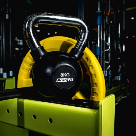Гиря обрезиненная с хромированной ручкой PROFI-FIT,  8 кг оптом, фото 2