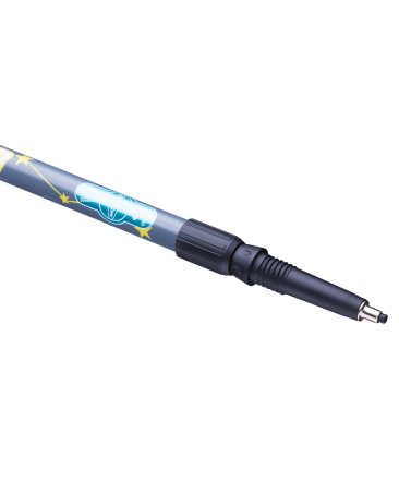 Палки для скандинавской ходьбы Starfall, 77-135 см, 2-секционные, синий/серый/жёлтый оптом, фото 3